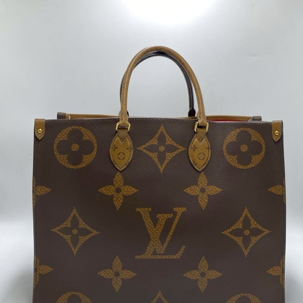 Louis Vuitton Brown and Gold Monogram Tote